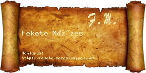 Fekete Mózes névjegykártya